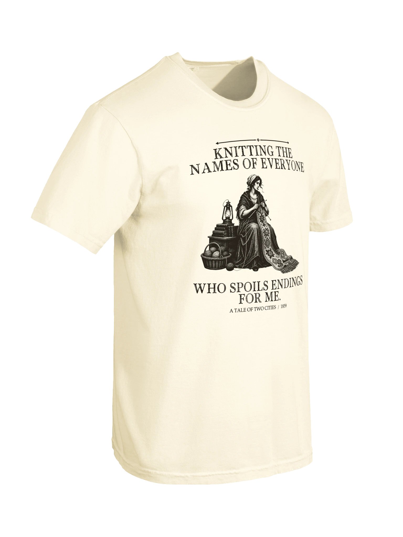 Knitting Names Everyone Who Spoils Endings For -- A Tale of Two Cities Tee (Light) product image (21)