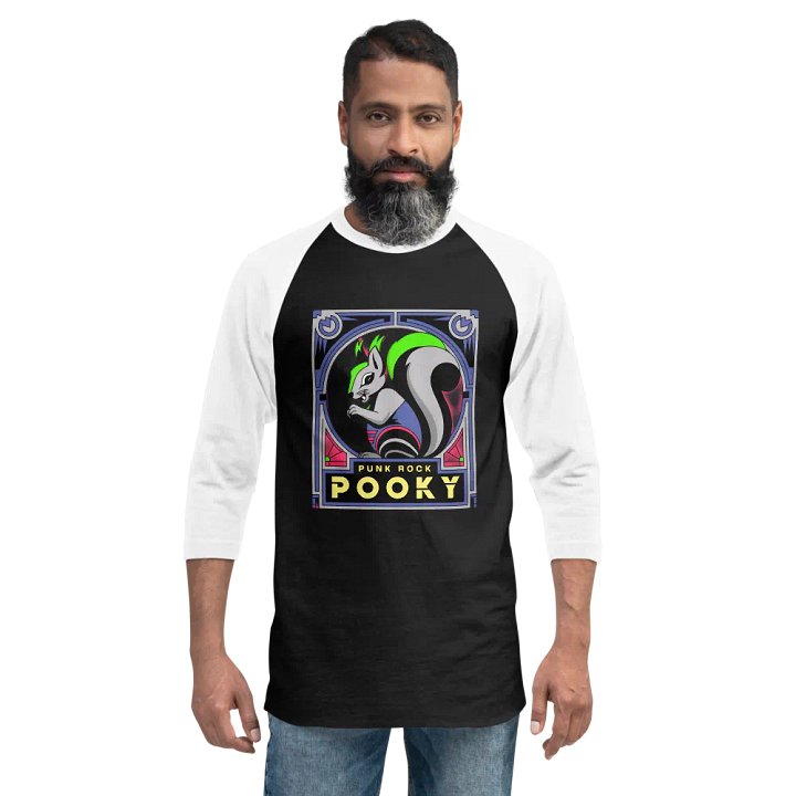 Punk Rock Pooky ¾ Sleeve Raglan Tee product image (2)