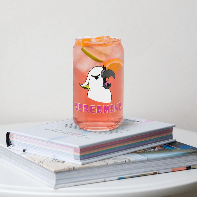 Screaming Cockatoo Can-Shaped Glass product image (9)