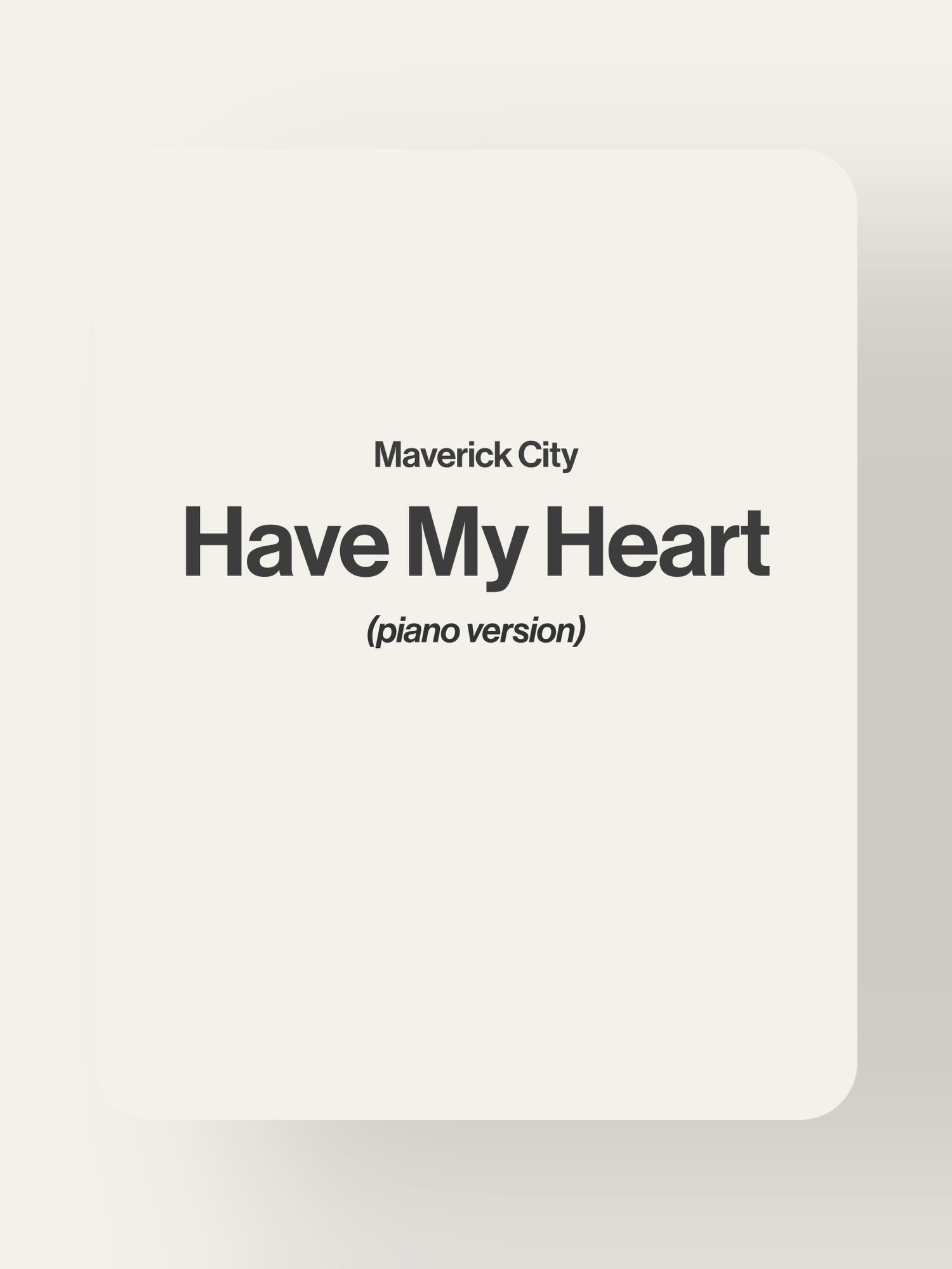 Have My Heart - Maverick City product image (1)