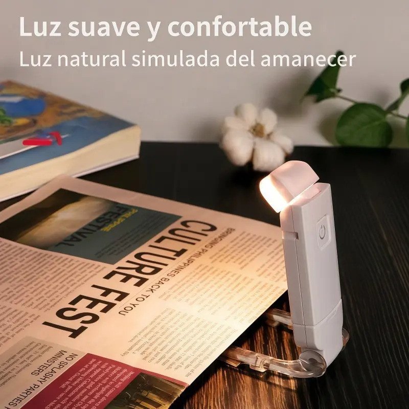 Luz De Libro Usb Recargable Brillo Ajustable Para Protección product image (8)