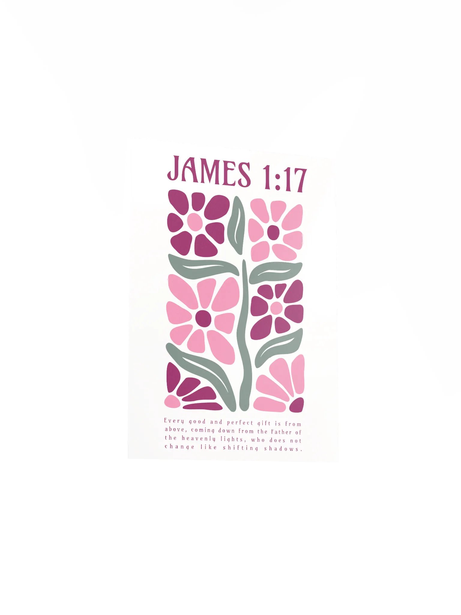 James 1:17 Christian Wall Art | Faith Art | Bible Verse Decor | Floral Scripture Print | Inspirational Home Decor product image (10)