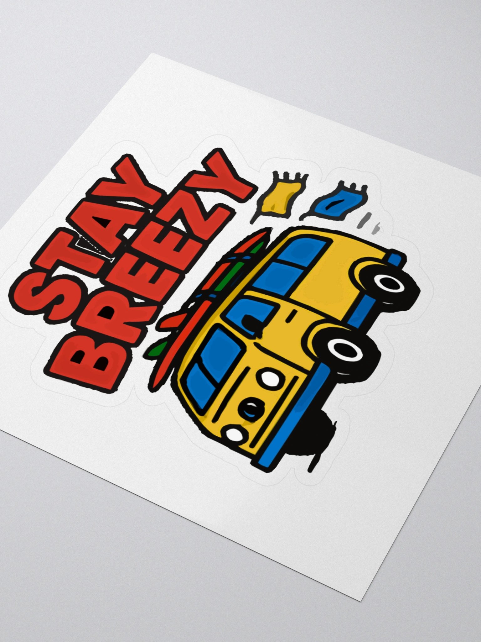 Stay Breezy Van Kiss Cut Stickers product image (3)
