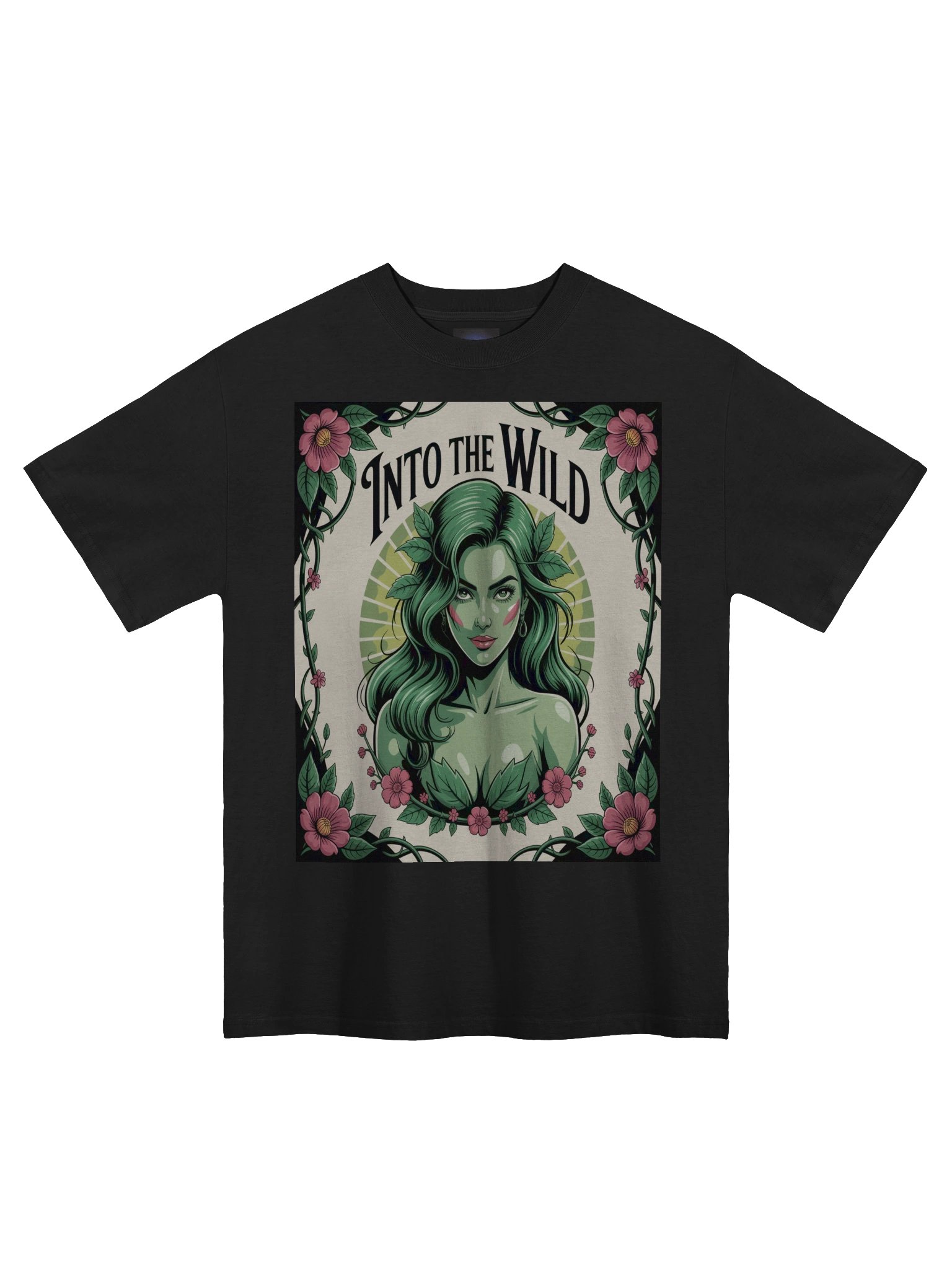 Into the Wild: Poison Ivy Enchanted Bloom Oversized Faded Unisex T-Shirt product image (3)