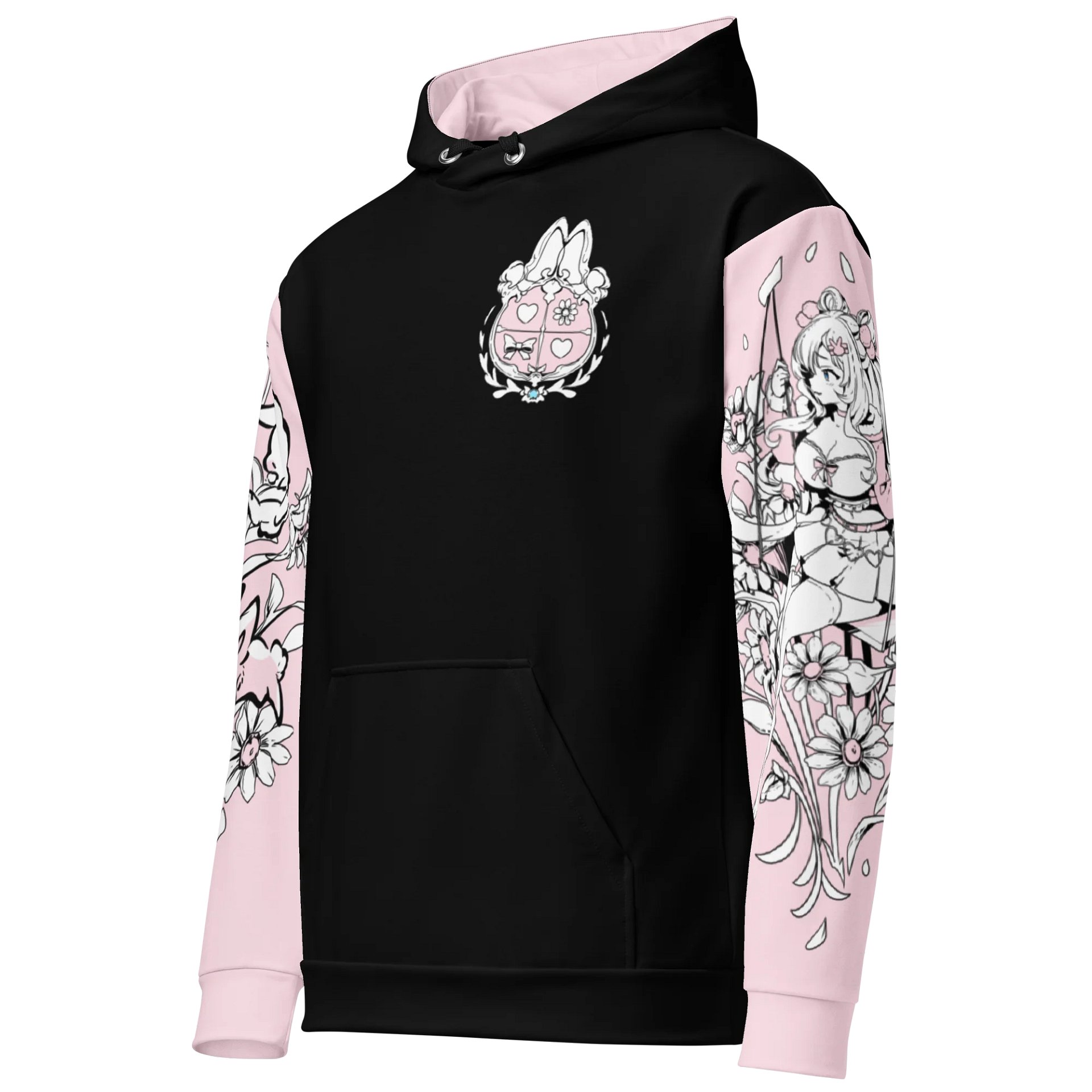 Bunny Pile Colorblock Hoodie (Pink) product image (3)