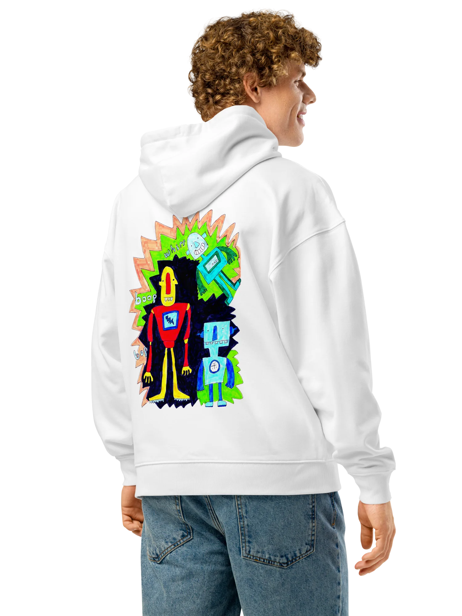 Whimsical Robot Trio Hoodie product image (9)