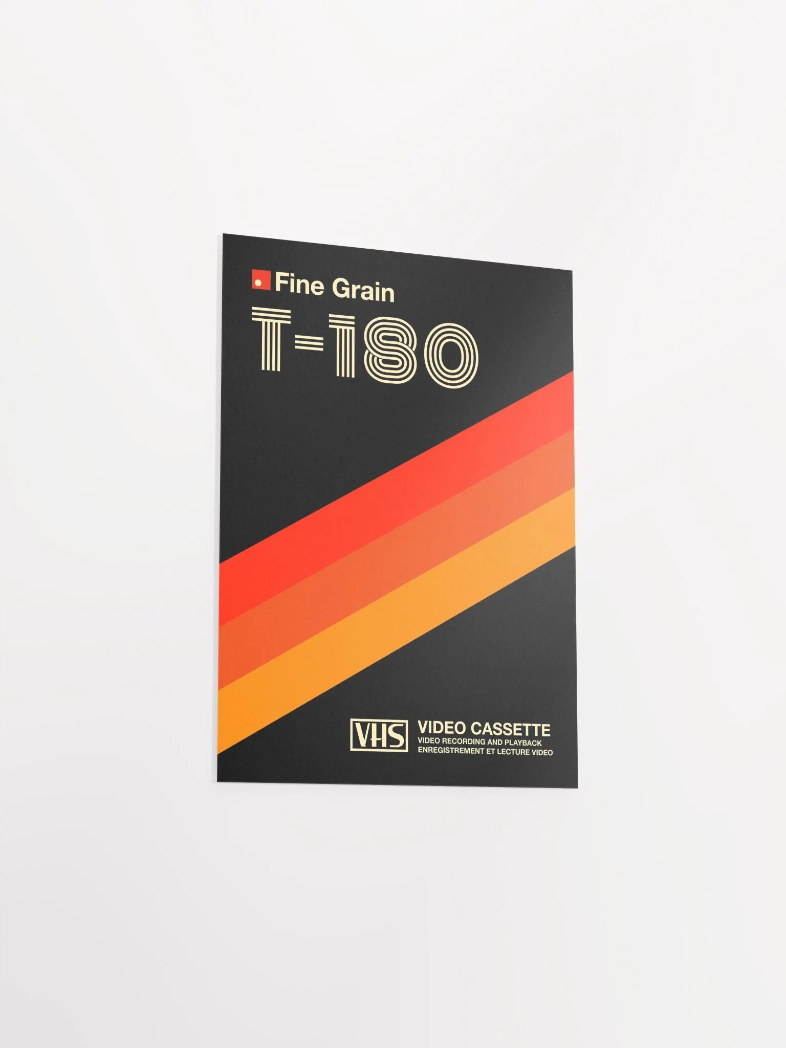 Retrowave poster: VHS cassette case T-180 [retrowave/vaporwave] — retrowave poster, aesthetic print, retrowave art, 80s wall decor product image (9)