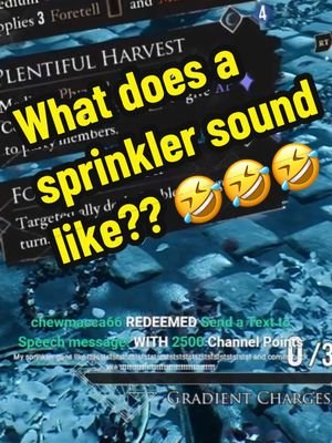 Thanks for letting us know what a sprinkler sounds like chewmacca66. Would have been so completely lost without your knowledge 🤣🤣🤣 big shout out to Aydin for the clip #twitchclips #twitch #streamer #clairobscurexpedition33 #fyp 