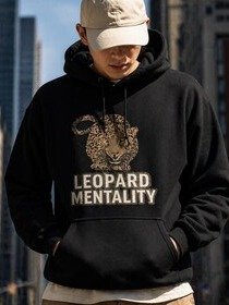 Leopard Mentality Minimalist Logo Graphic Streetwear Hoodie product image (2)