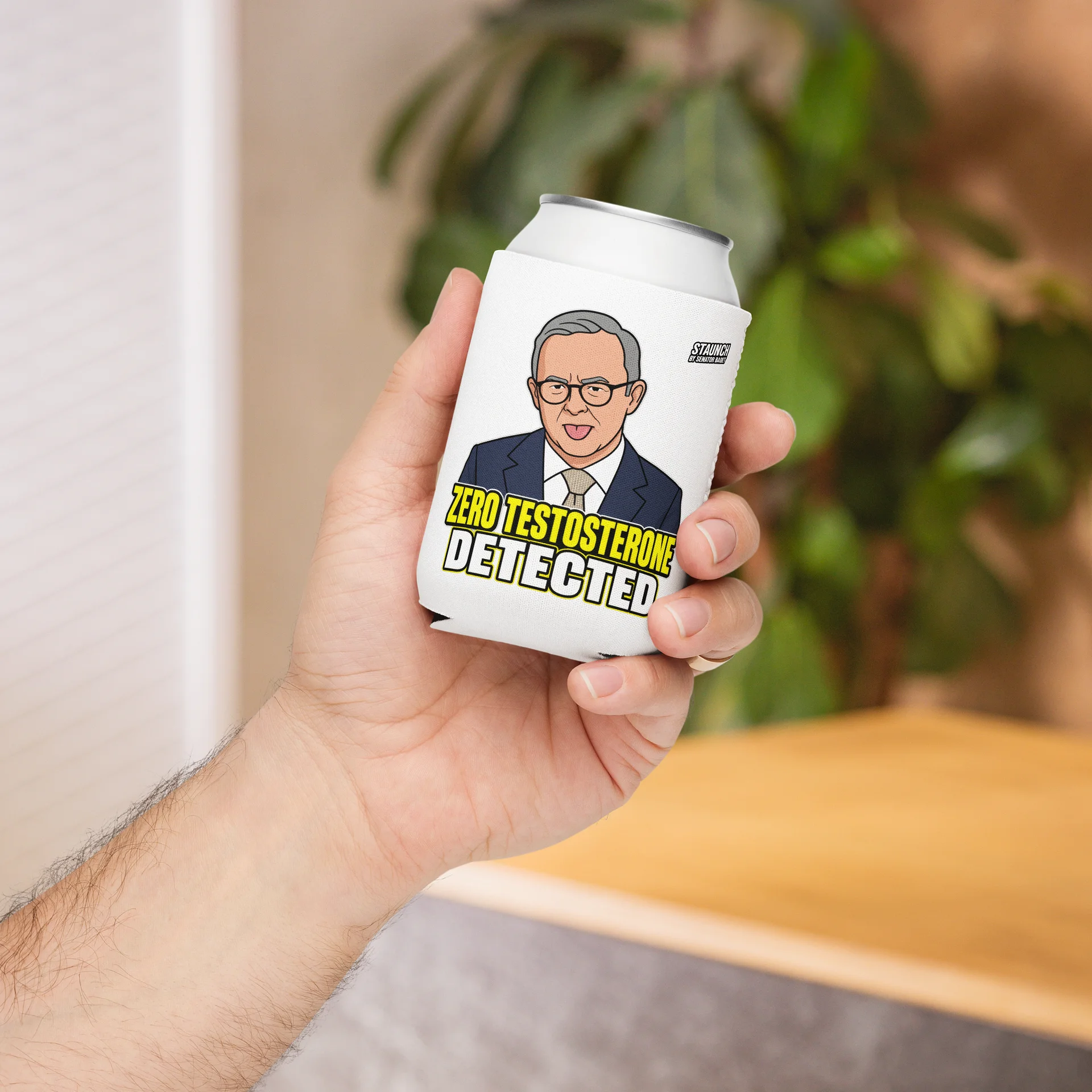 Zero Testosterone Detected Stubby Holder product image (1)