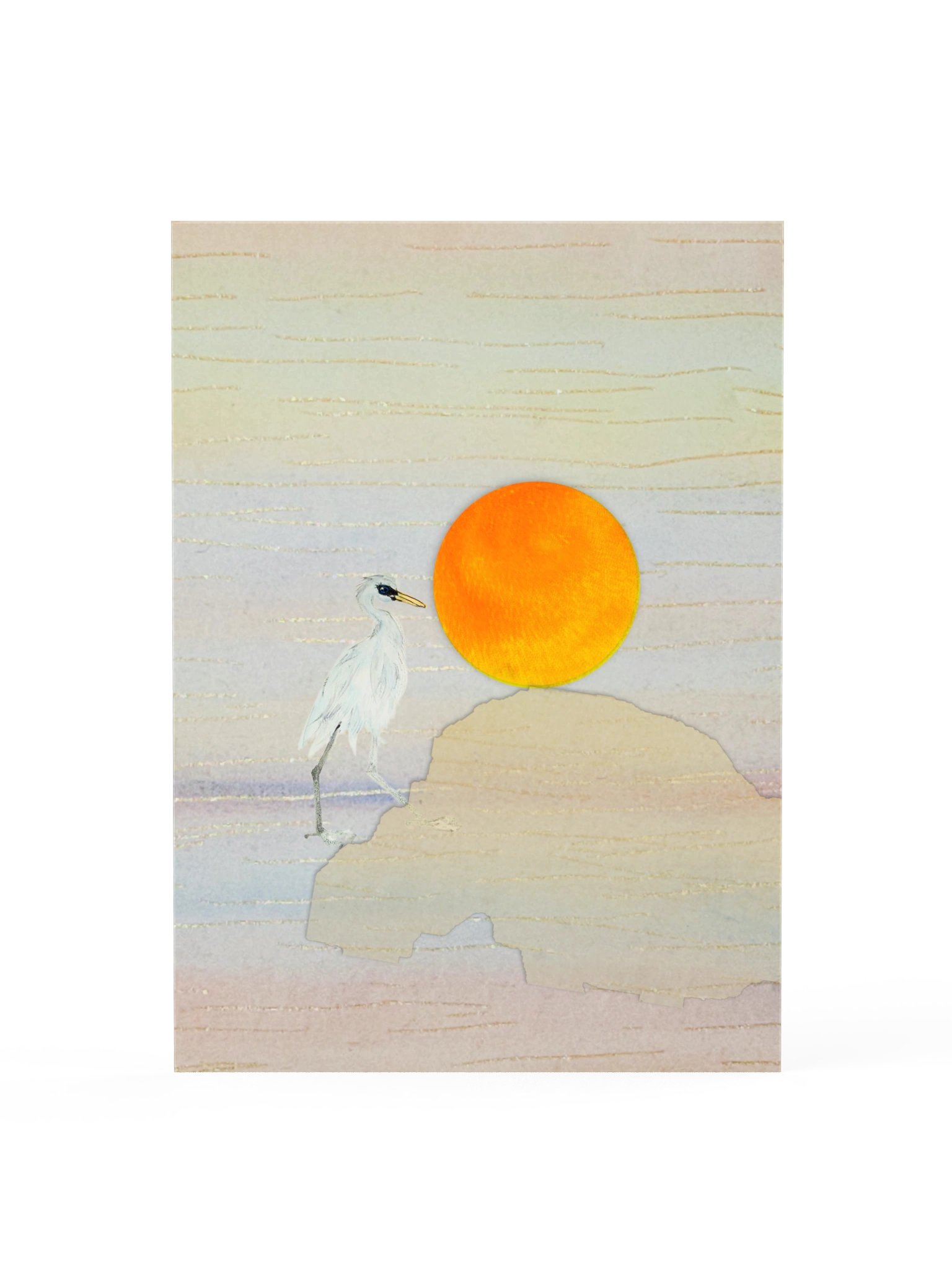 Golden Sunset Crane Print product image (1)