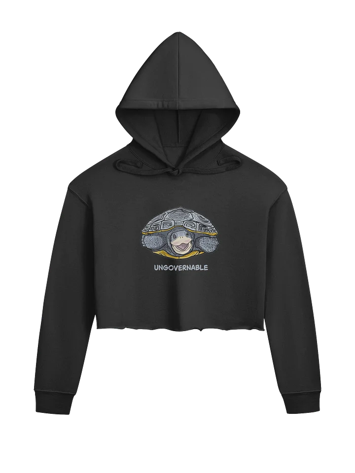 Ungovernable Terrapin Crop Hoodie Black product image (1)