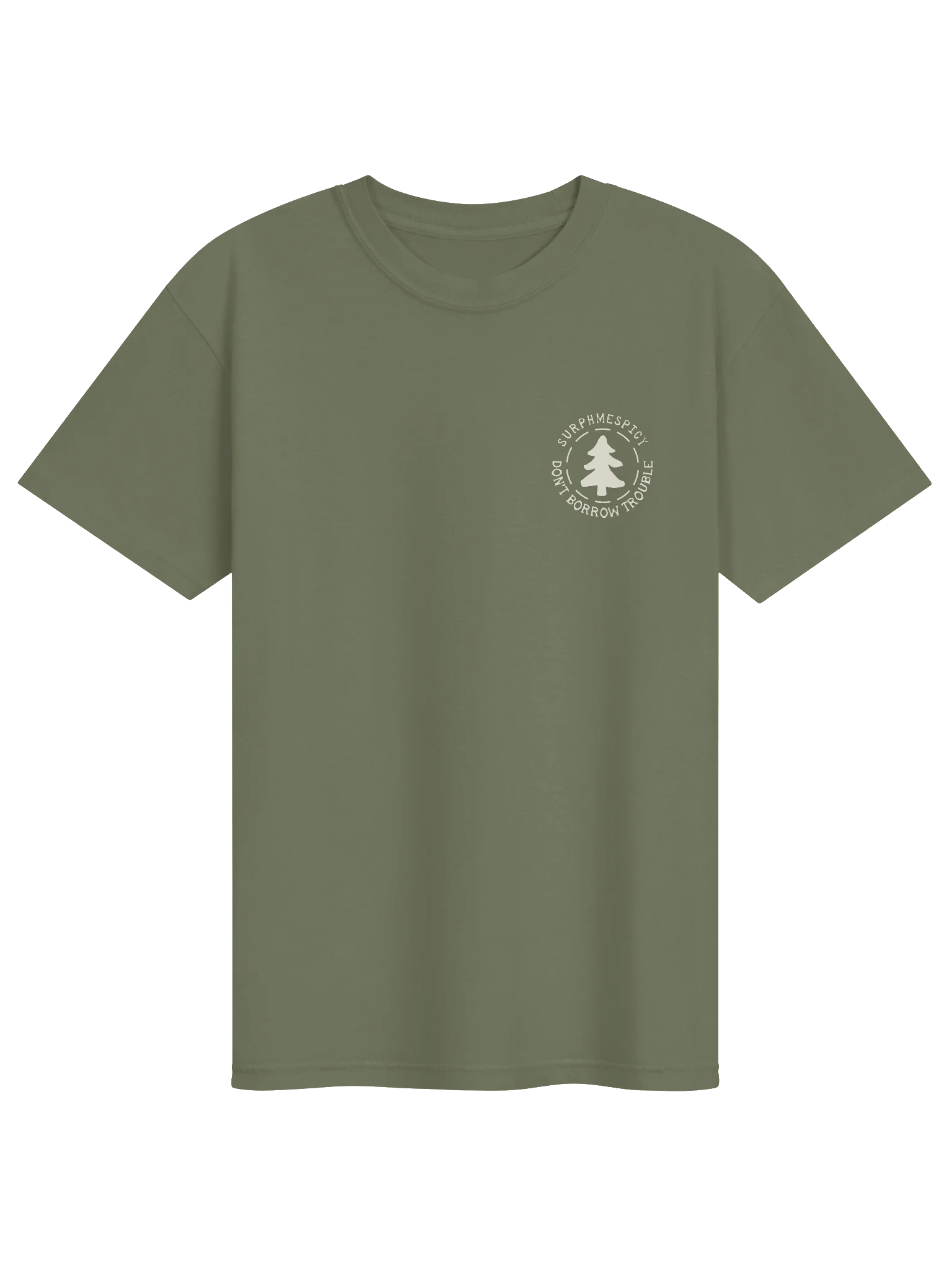Don't Borrow Trouble White Graphic T-Shirt product image (1)