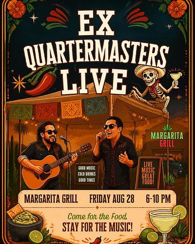 This Friday we are rocking our fave Mexican place in Pelham! Come hang with us at Margarita Grill! 6-10pm!