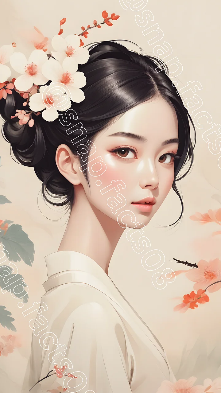 Celestial Grace – Asian Aesthetic Digital Art product image (1)