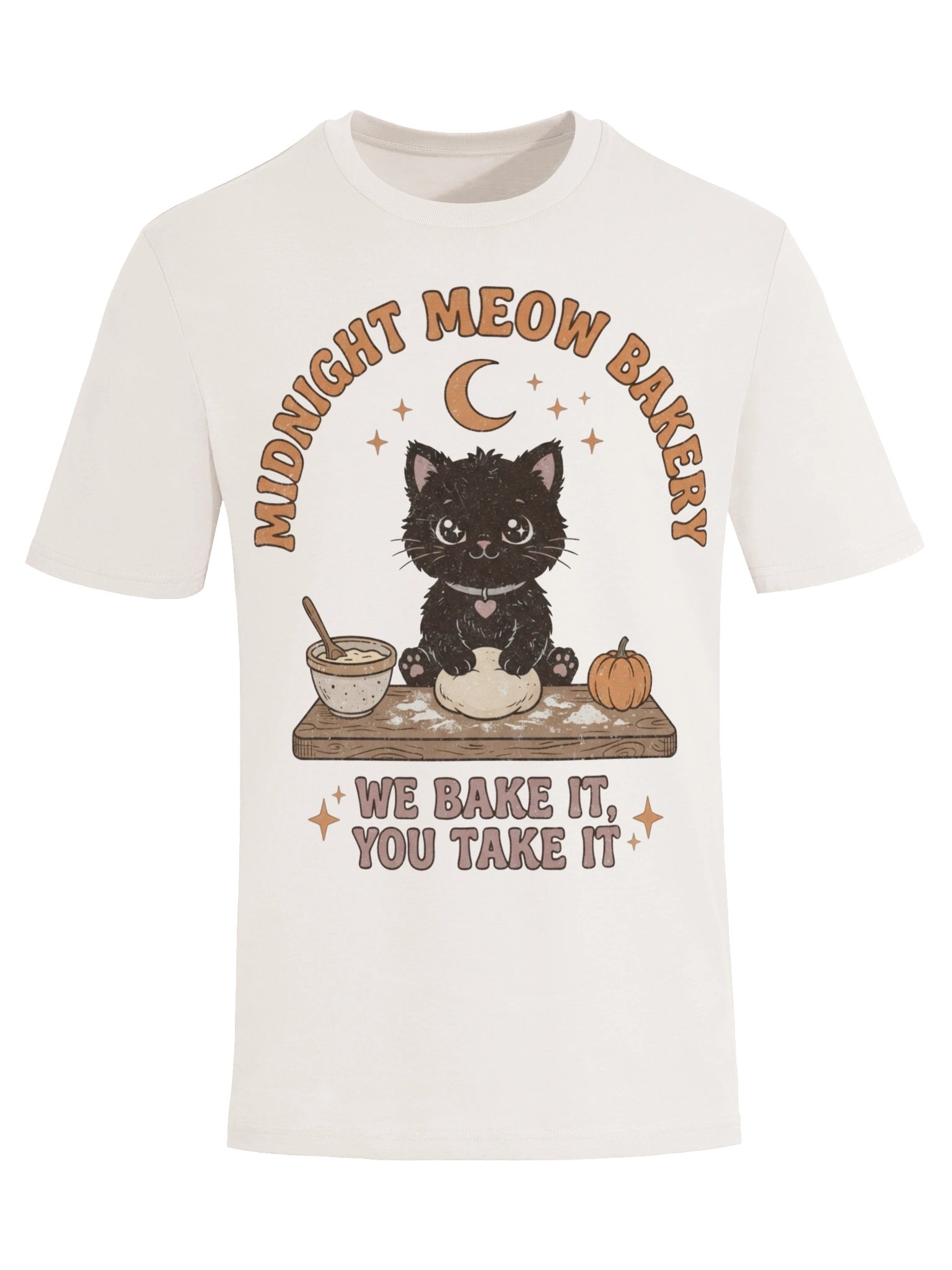 Midnight Meow Bakery Vintage Black Cat T-Shirt product image (6)