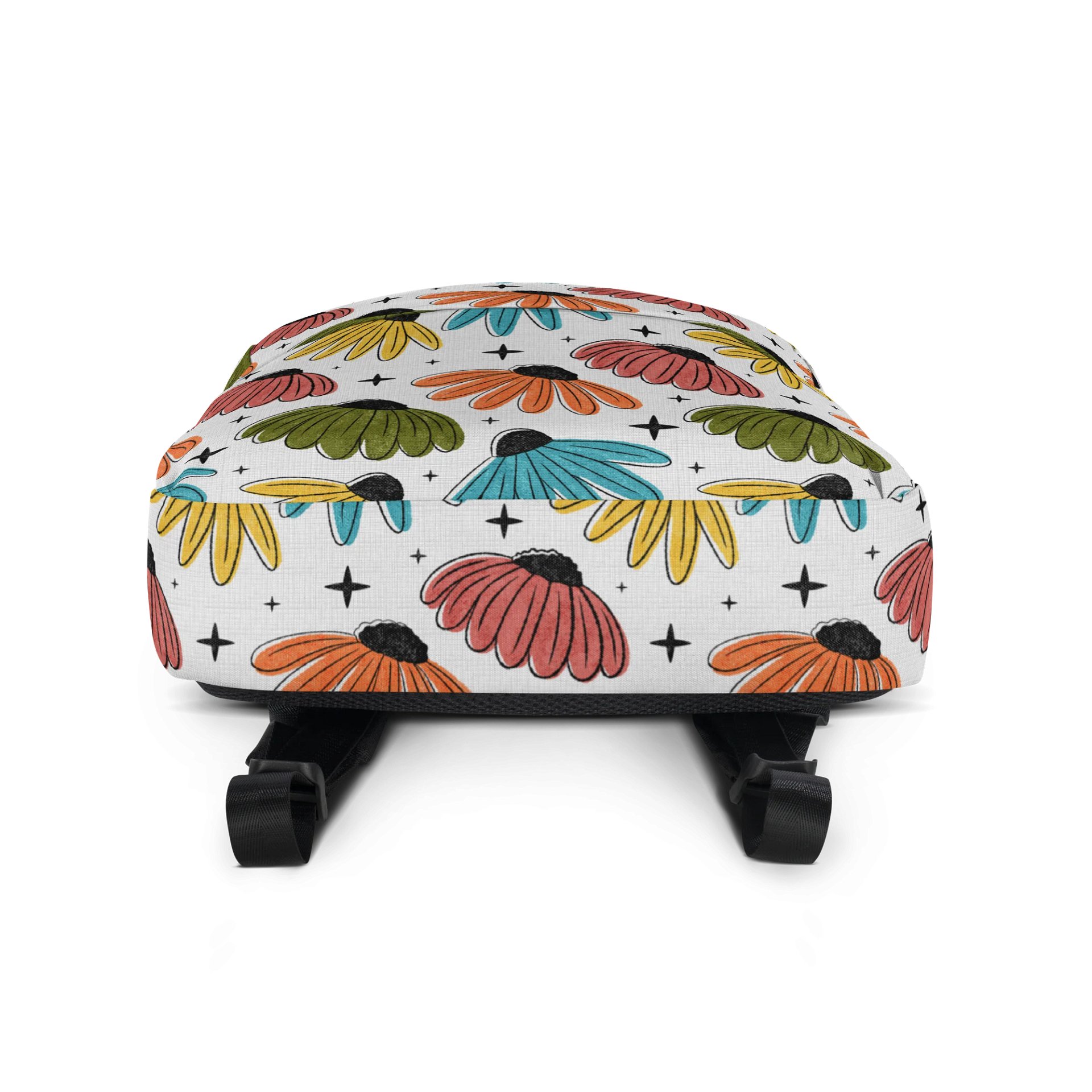 Retro Halftone Coneflowers Backpack product image (4)