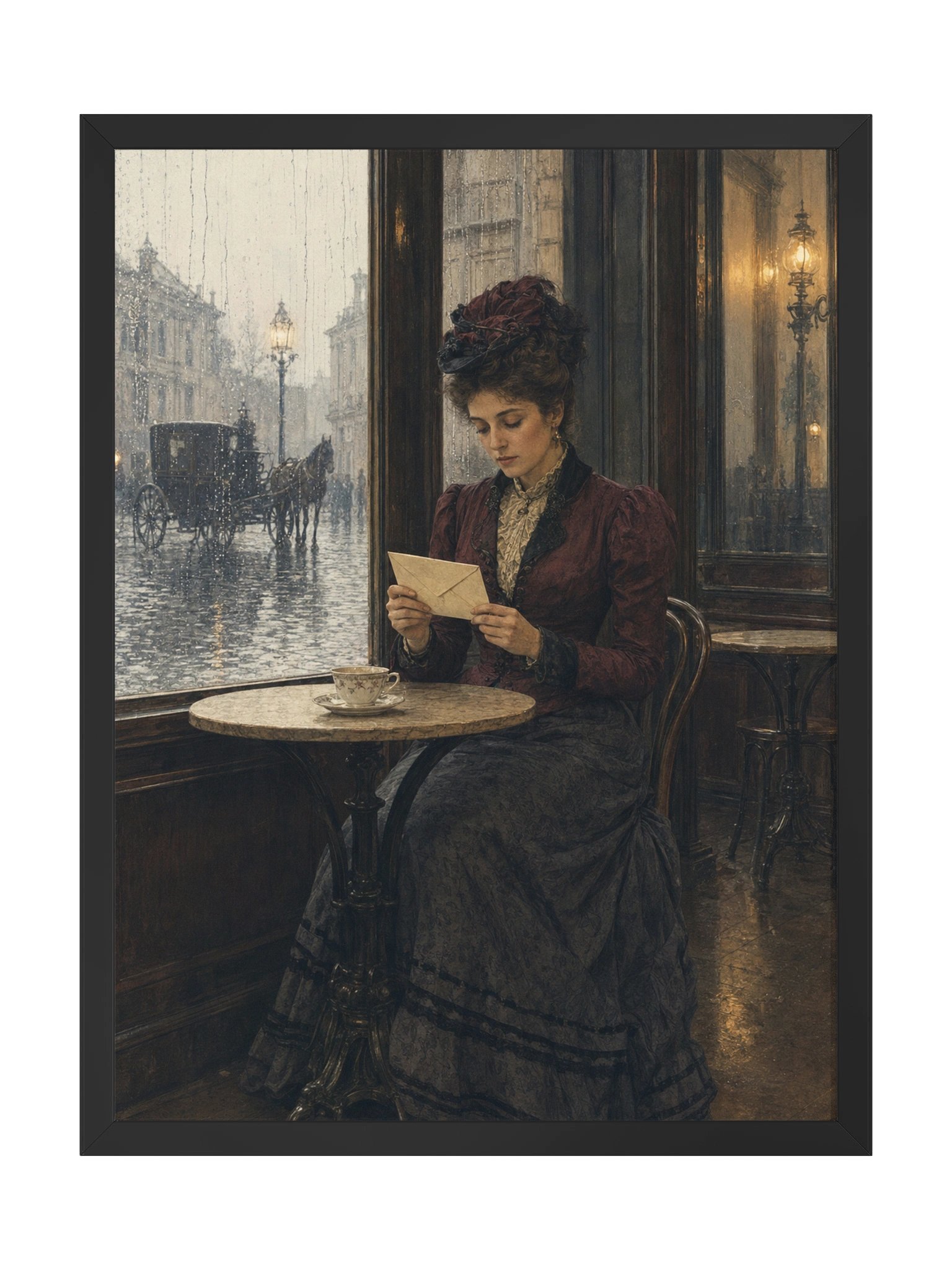 La Lettera al Caffè — Framed Matte Art Print product image (2)