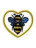 Geometric Bee Embroidered Patch