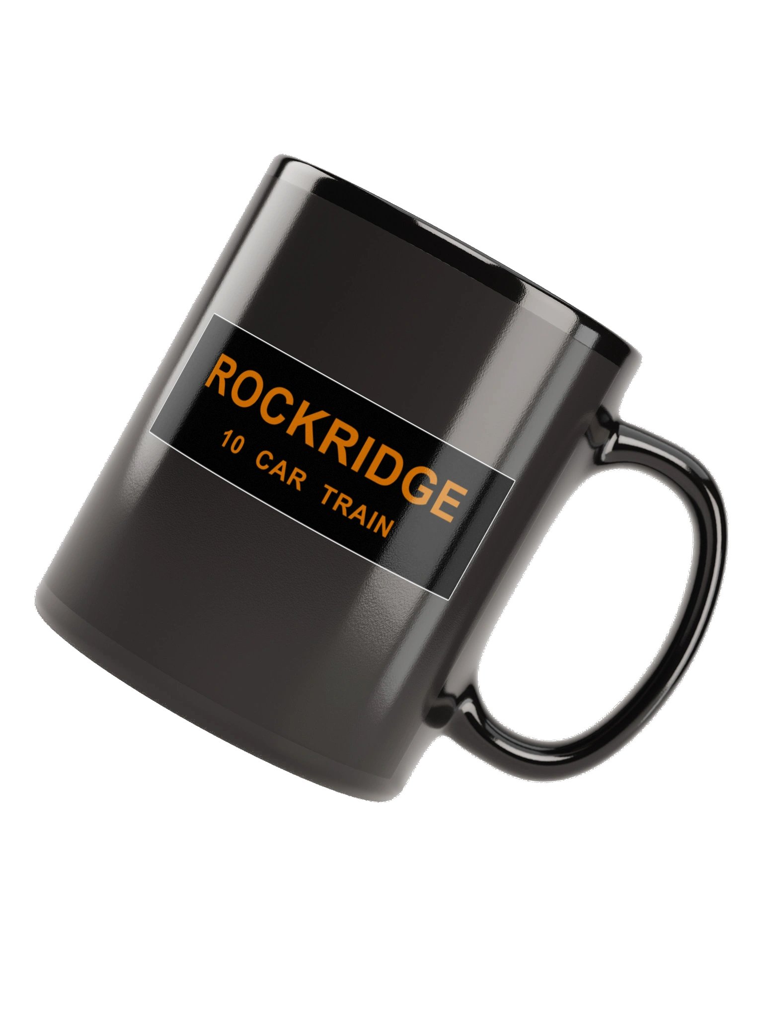"ROCKRIDGE / 10 Car Train" - Glossy Black Mug product image (12)