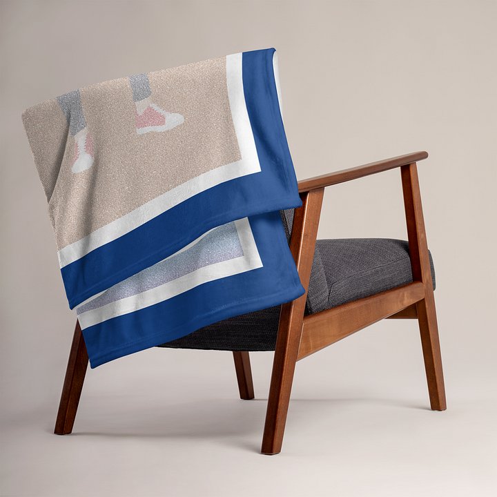 First Baseman's Grumpy Fan Throw Blanket product image (2)
