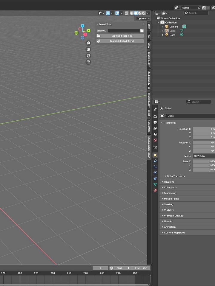 StudioBuddy Insert Tool — Upload .blend Files Directly Into Blender product image (1)