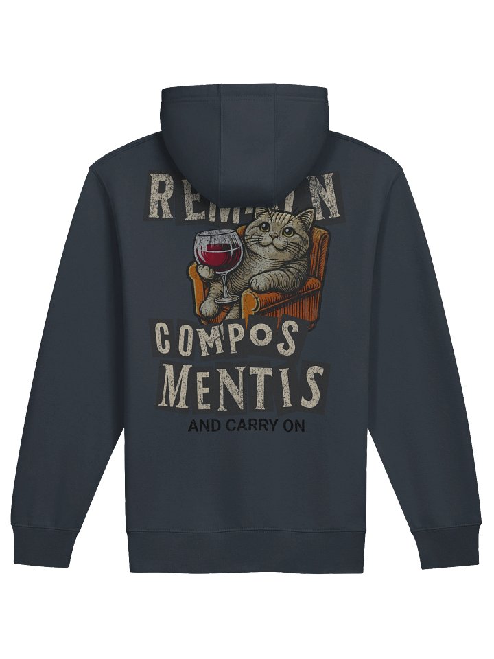 Remain Compos Mentis and Carry On Cat Wine Zip Hoodie product image (5)