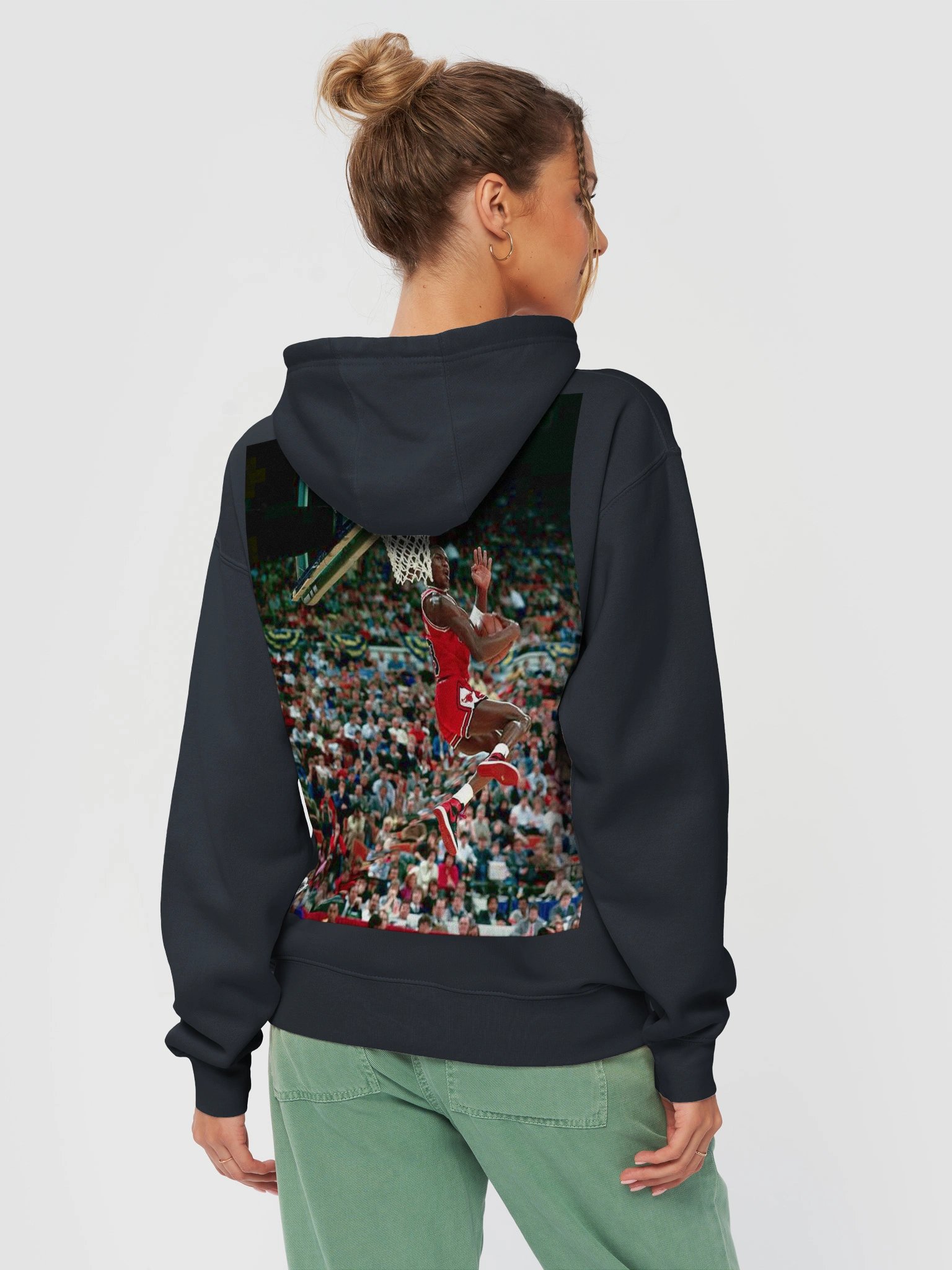 90s VINTAGE RETRO AIR JORDAN DUNK CONTEST HOODIE product image (14)