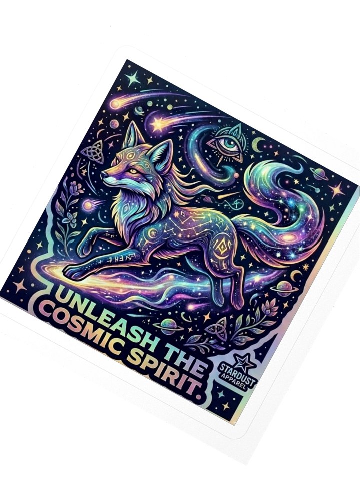 Cosmic Fox Kiss Cut Sticker product image (5)