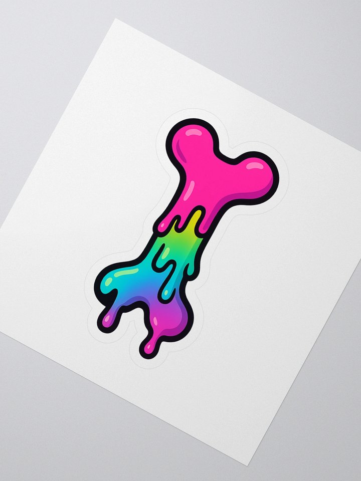 Melting Rainbow Bone Cut Stickers product image (2)
