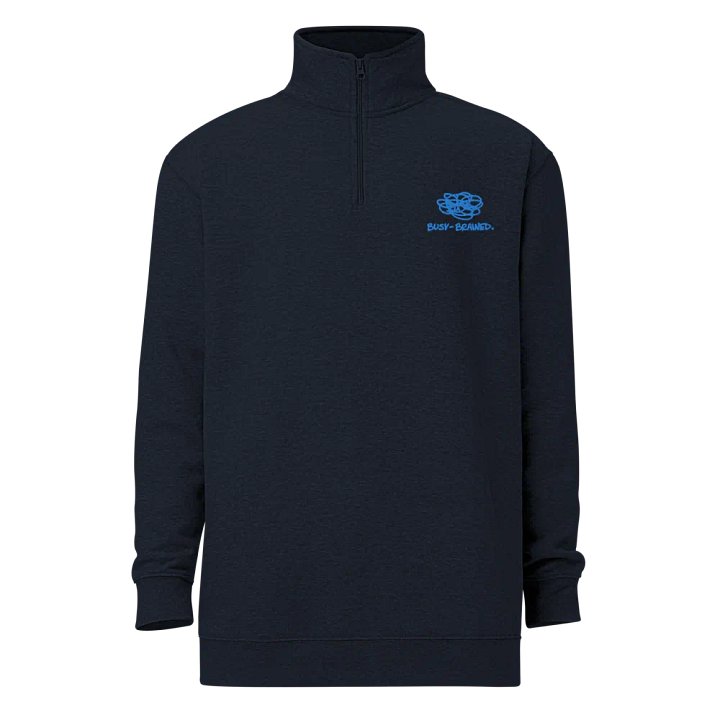 BUSY-BRAINED (aqua) embroidered quarter zip product image (11)