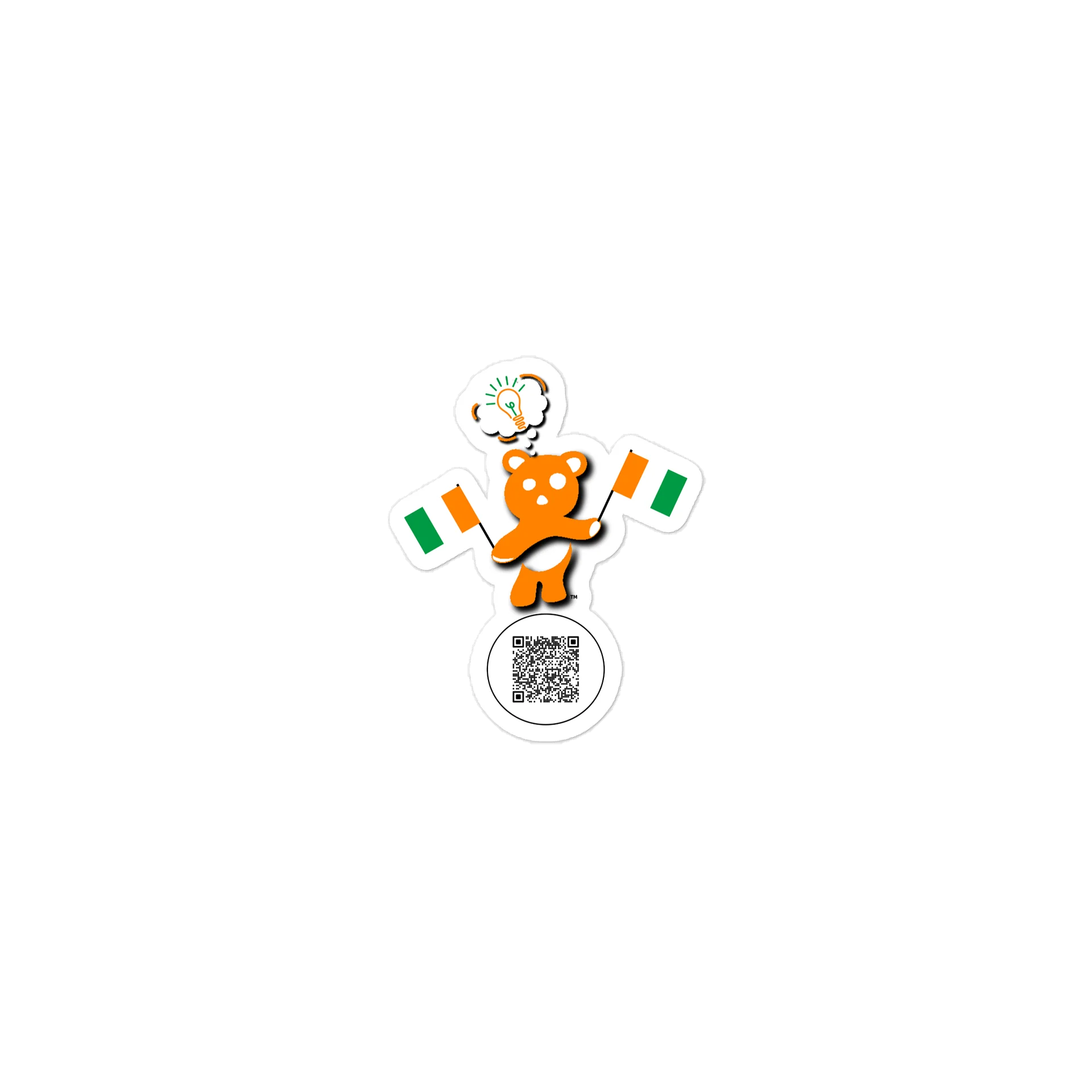Cote d'lvoire — Country Bear Sticker | BehrBrained Media product image (1)