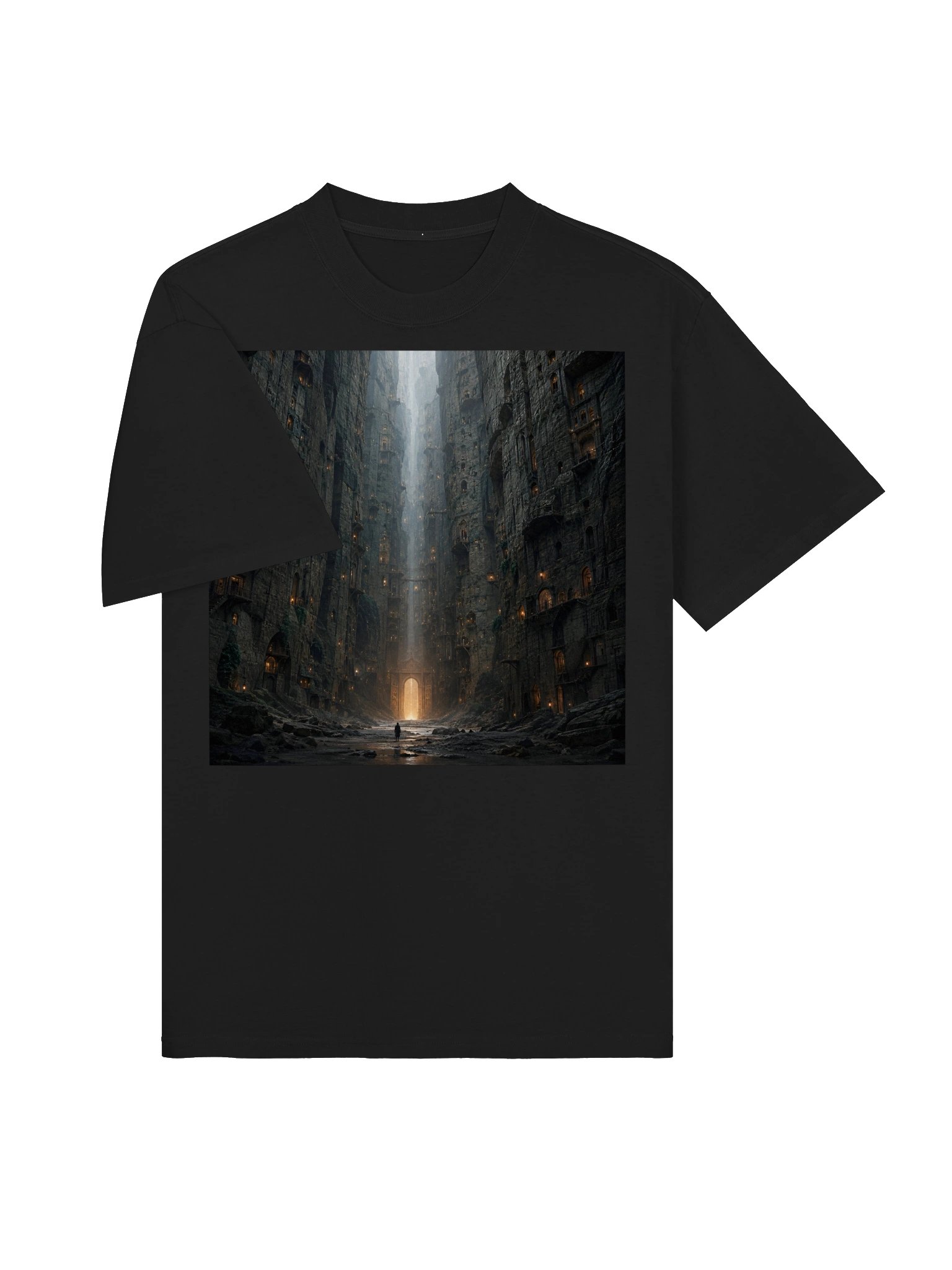 Dark Fantasy Canyon City Poster | Gothic Fantasy Cityscape Wall Art | Enchanted Medieval Castle product image (4)
