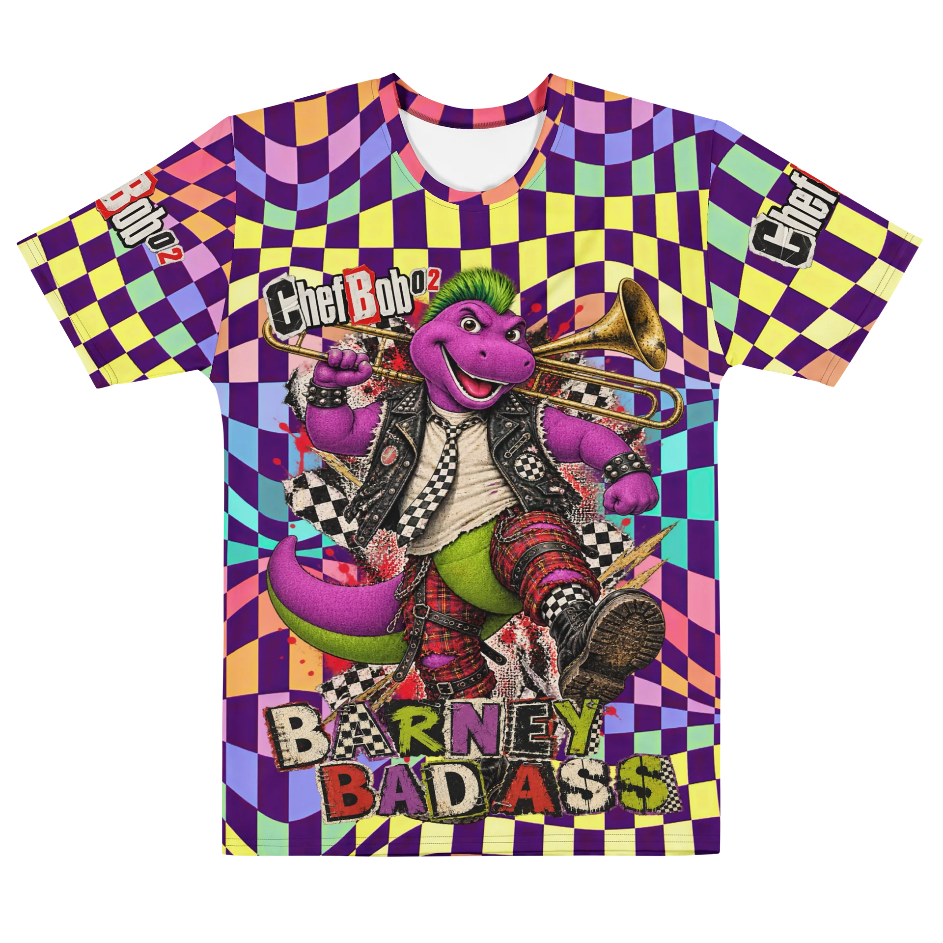 CB02 - Barney Bad Ass - Checkerboard Tee product image (1)