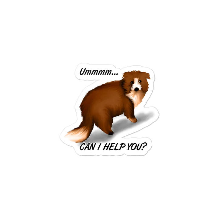 Dog "Ummm... Can I Help You?" Kiss-Cut Vinyl Decals product image (2)