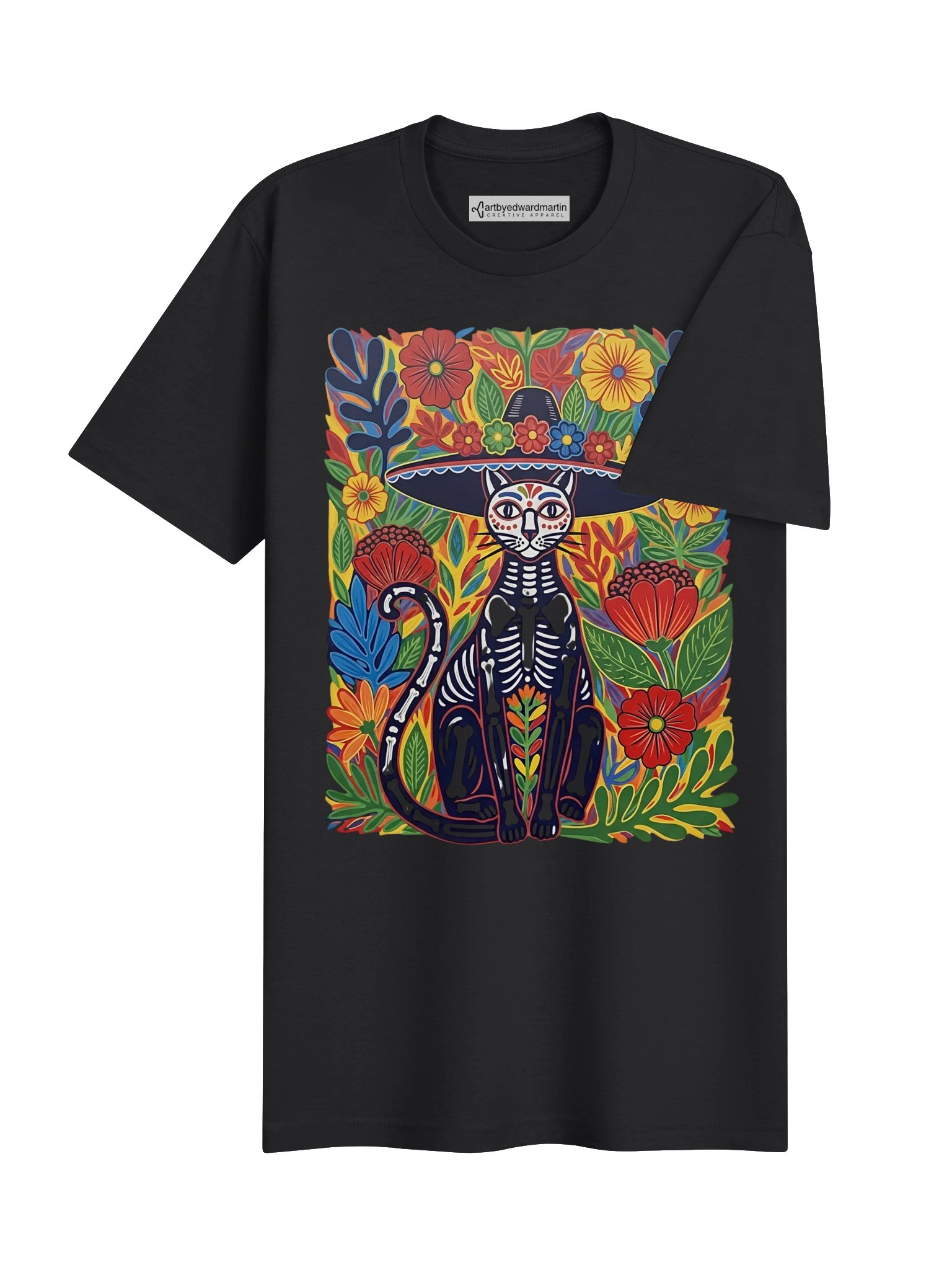 Day of the Dead Black Cat Tee product image (11)