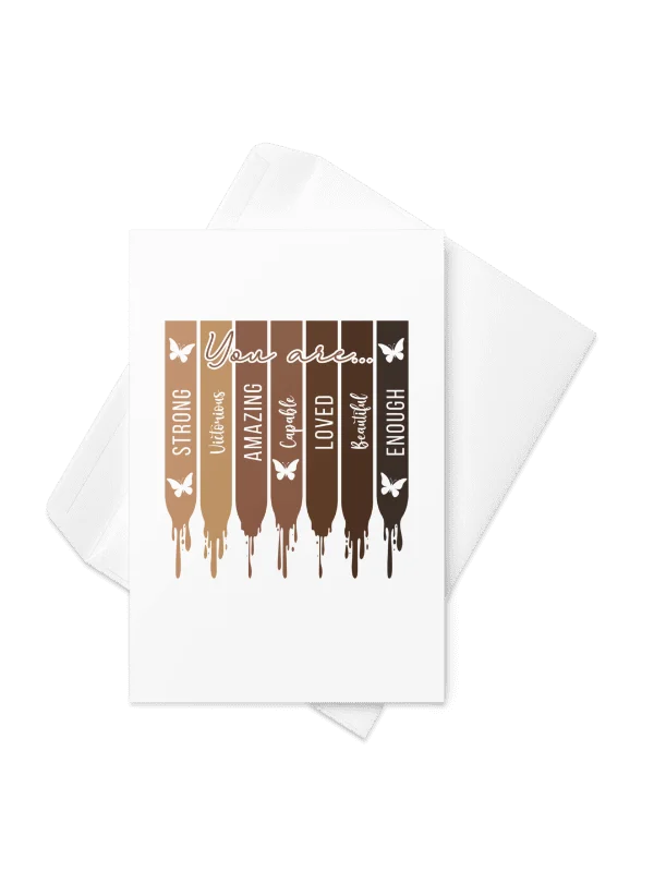 Melanin Stripes Inspirational Greeting Card product image (8)