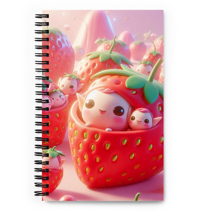 Strawberry Whimsy Spiral Notebook product image (1)