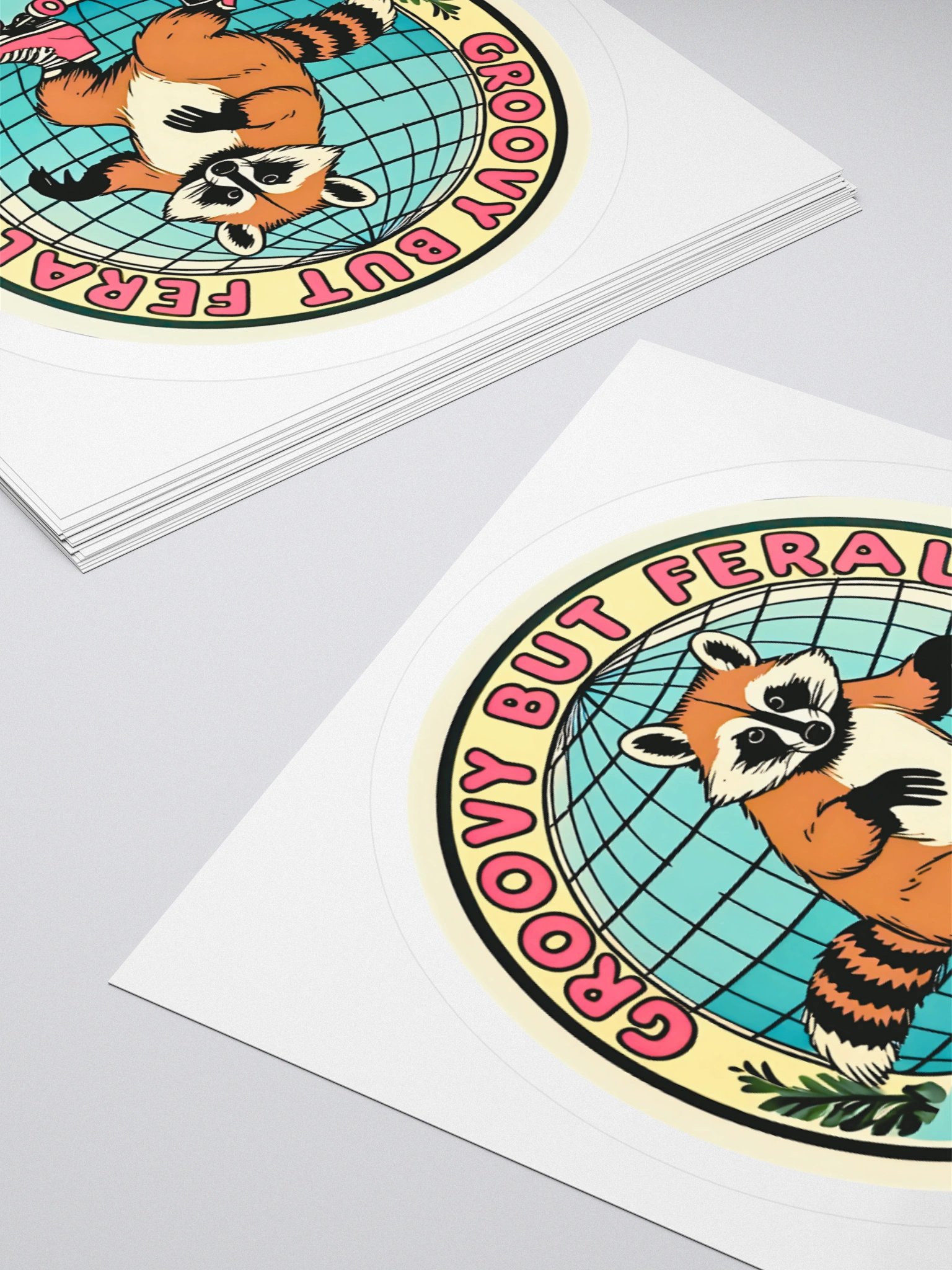 Feral Raccoon Roller Skating Sticker product image (11)
