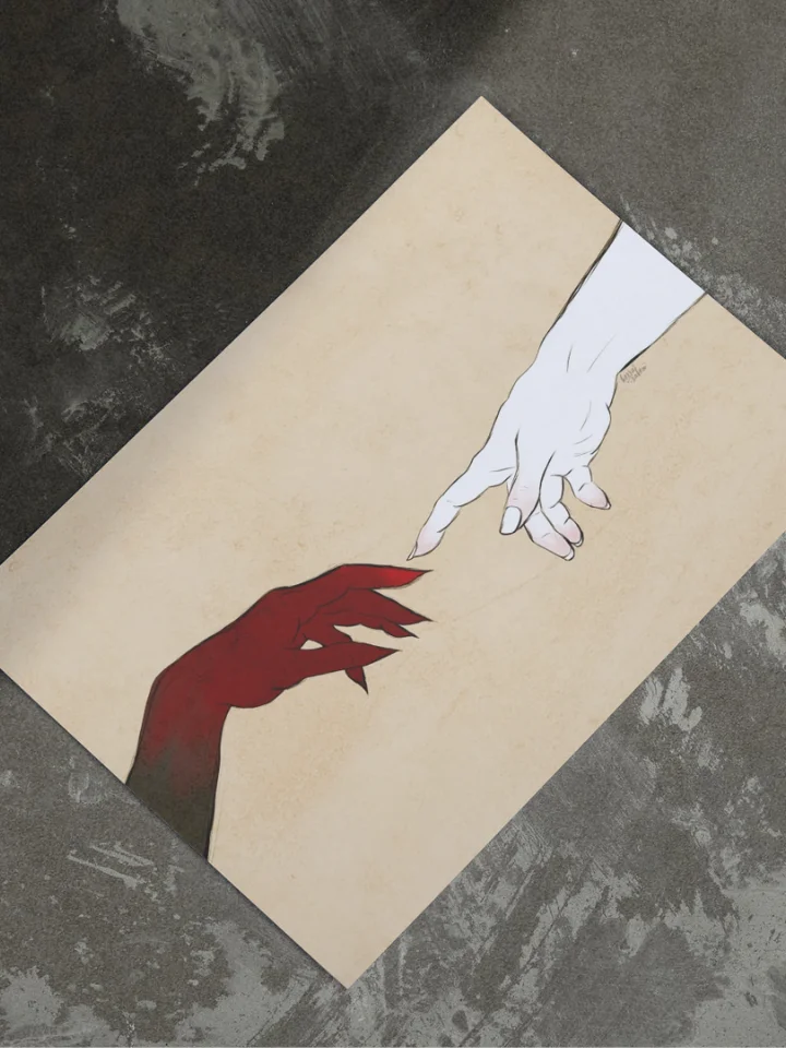 Hands of Demon and Angel // Print product image (1)