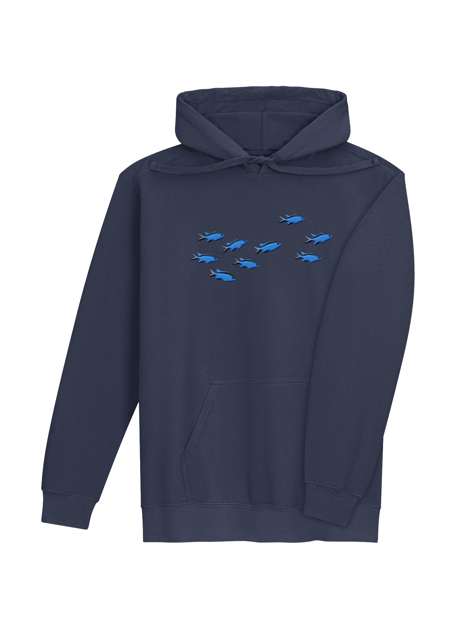 A School of Blue Chromis Embroidered Premium Hoodie | Saltwater Reef Aquarium Fish & Marine Life Apparel product image (7)