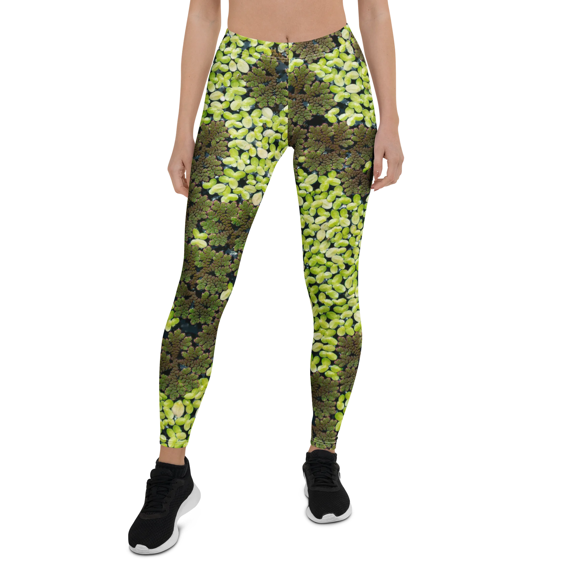 Verdant Life Light Women's All-Over Print High-Waisted Botanical Athletic Leggings product image (1)