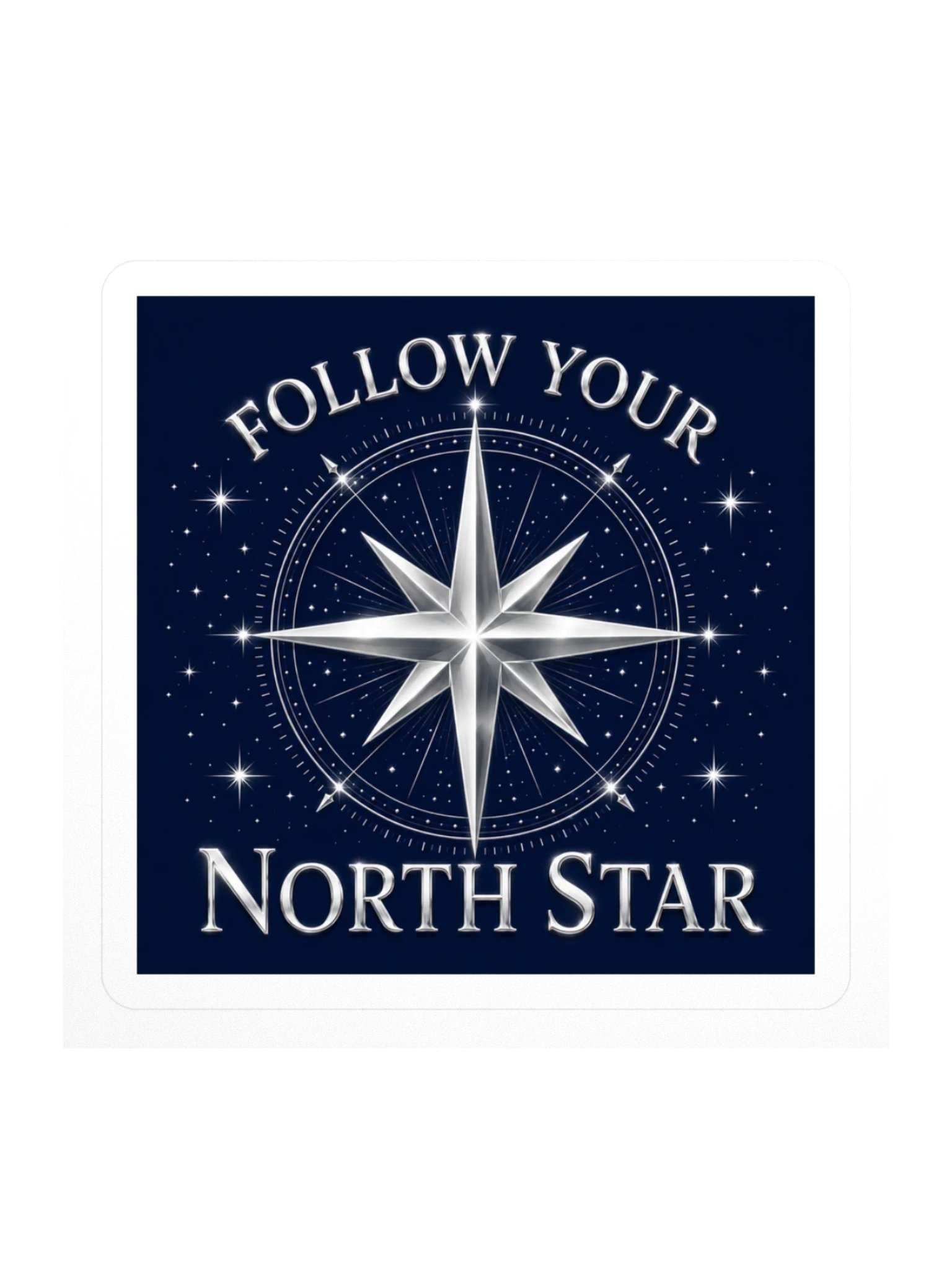 Follow Your North Star Navigator Kiss-Cut Sticker product image (1)