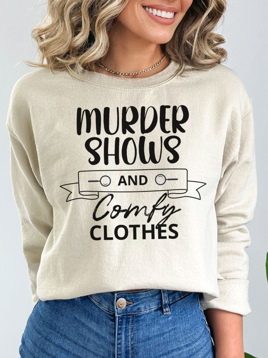 Murder Shows and Comfy Clothes Sweatshirt - Light product image (1)