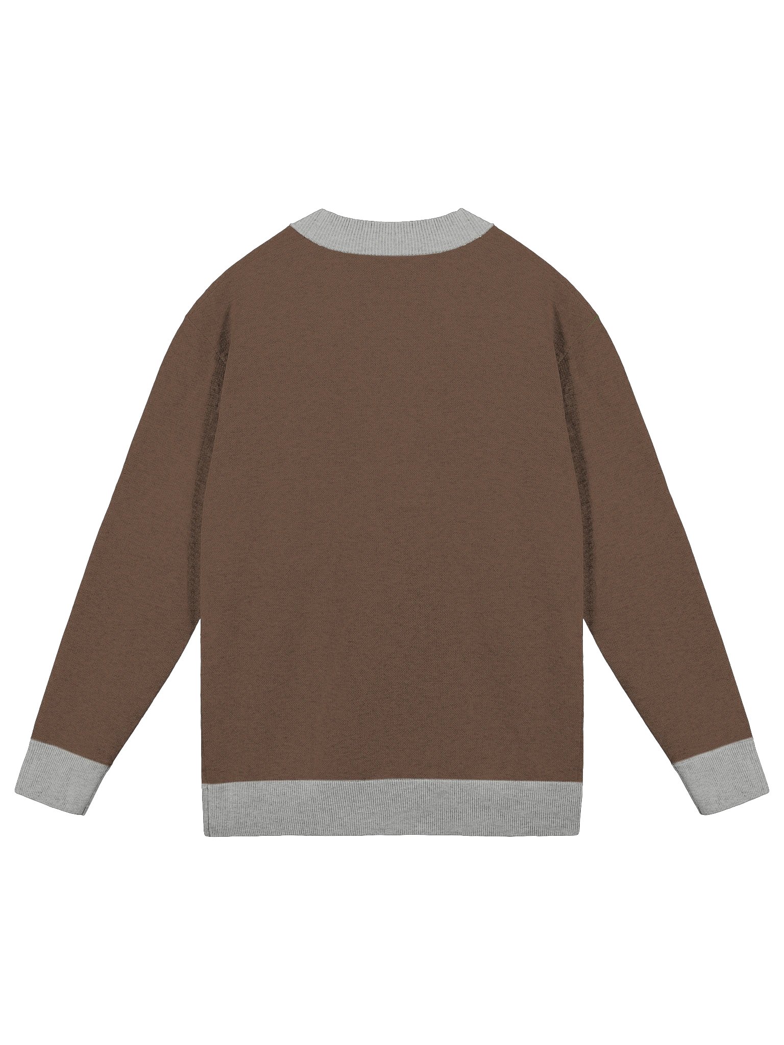Brown Knitted Cardigan Without Pocket product image (3)