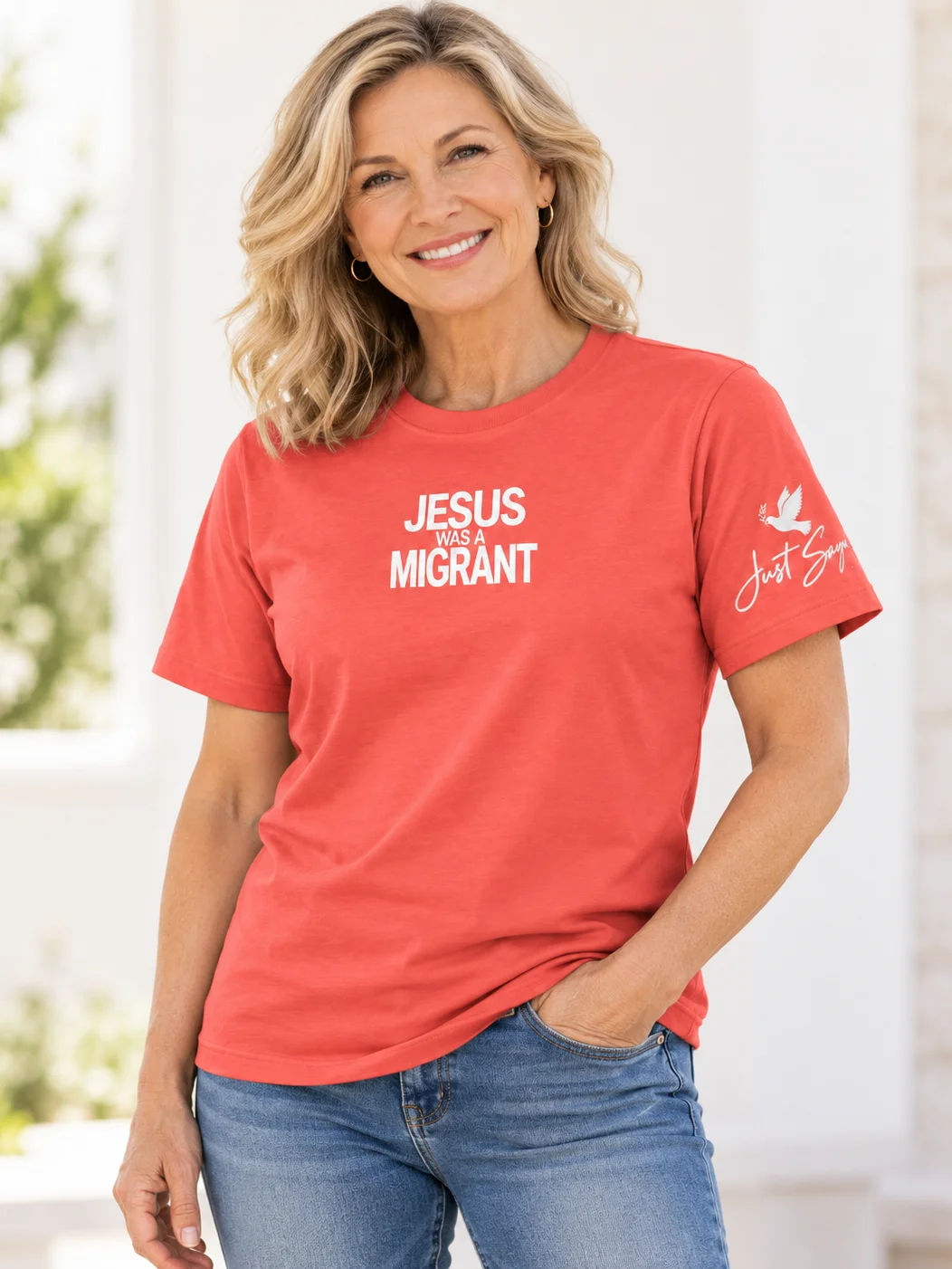Original Just Sayin’ Brand Jesus Was a Migrant shirt