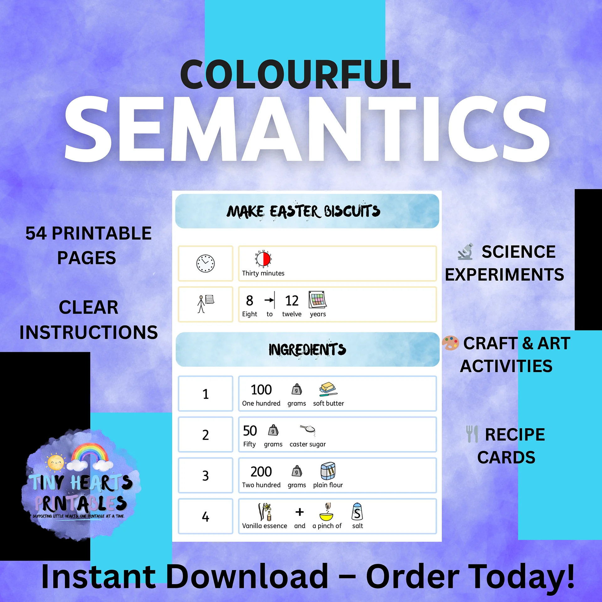 Colourful Semantics Recipes & Experiments Poster Bundle | 12 Visual Safety Rules for Kids | SEN, EYFS, Classroom, PSHE, Mental Health product image (4)