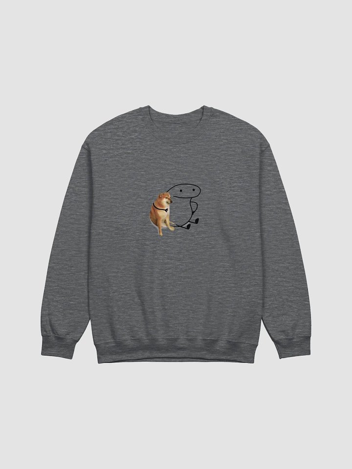 Doge and Minimalist Drawn Meme Hug Crewneck Sweatshirt product image (2)