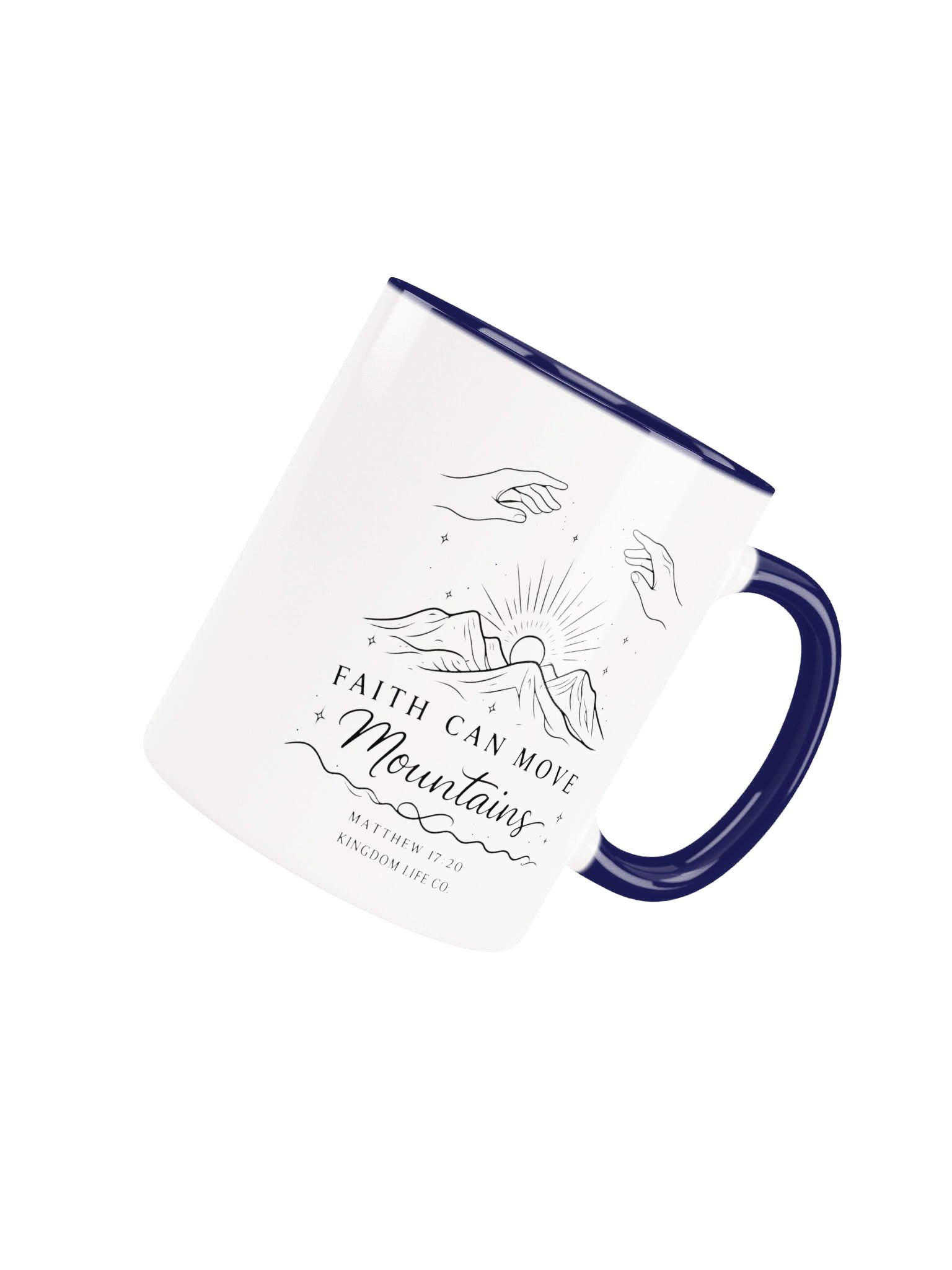 Faith Can Move Mountains Christian Coffee Mug, Matthew 17:20 Bible Verse Mug, Inspirational Faith Gift for Coffee Lovers - Kingdom Life Co. product image (5)