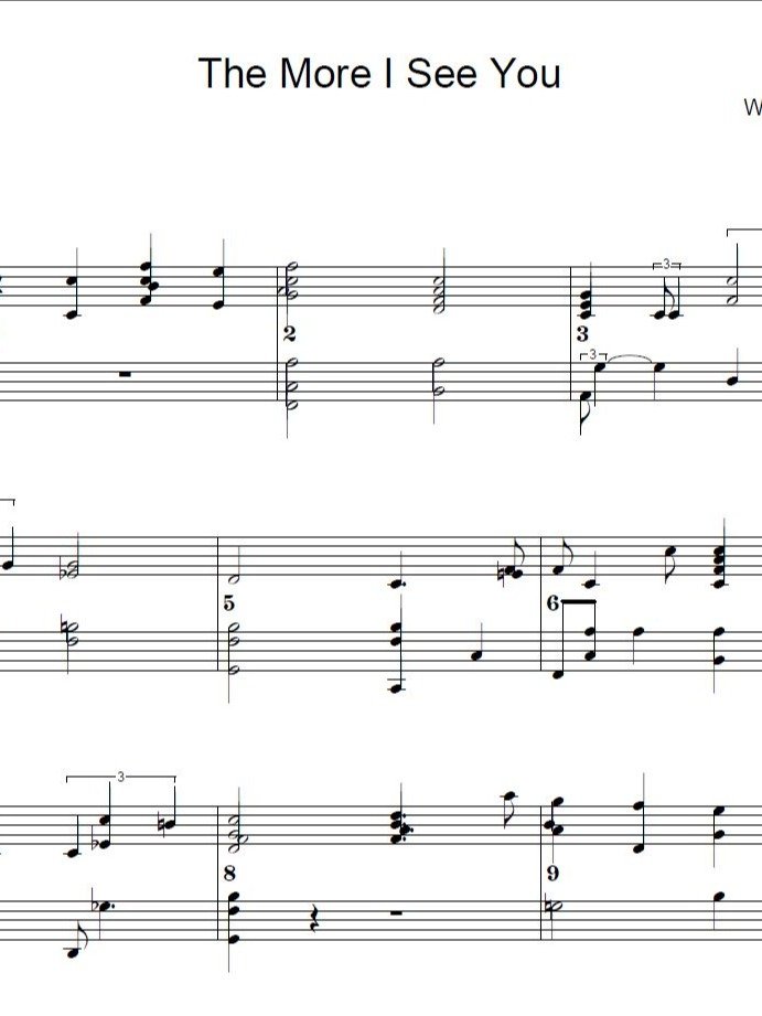 The more I see you - Piano sheet music product image (1)